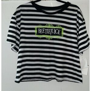 Beetlejuice Black and White Striped Beetlejuice T-Shirt